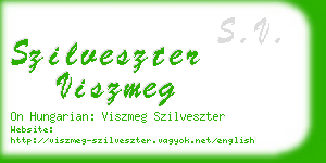 szilveszter viszmeg business card